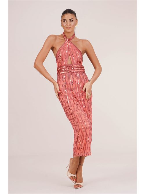 Abito con applicazioni gioiello Allure Evening | AA744BLUSH